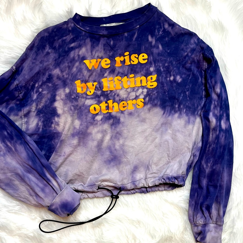 Twine & Stark, tie dye cinch cropped top